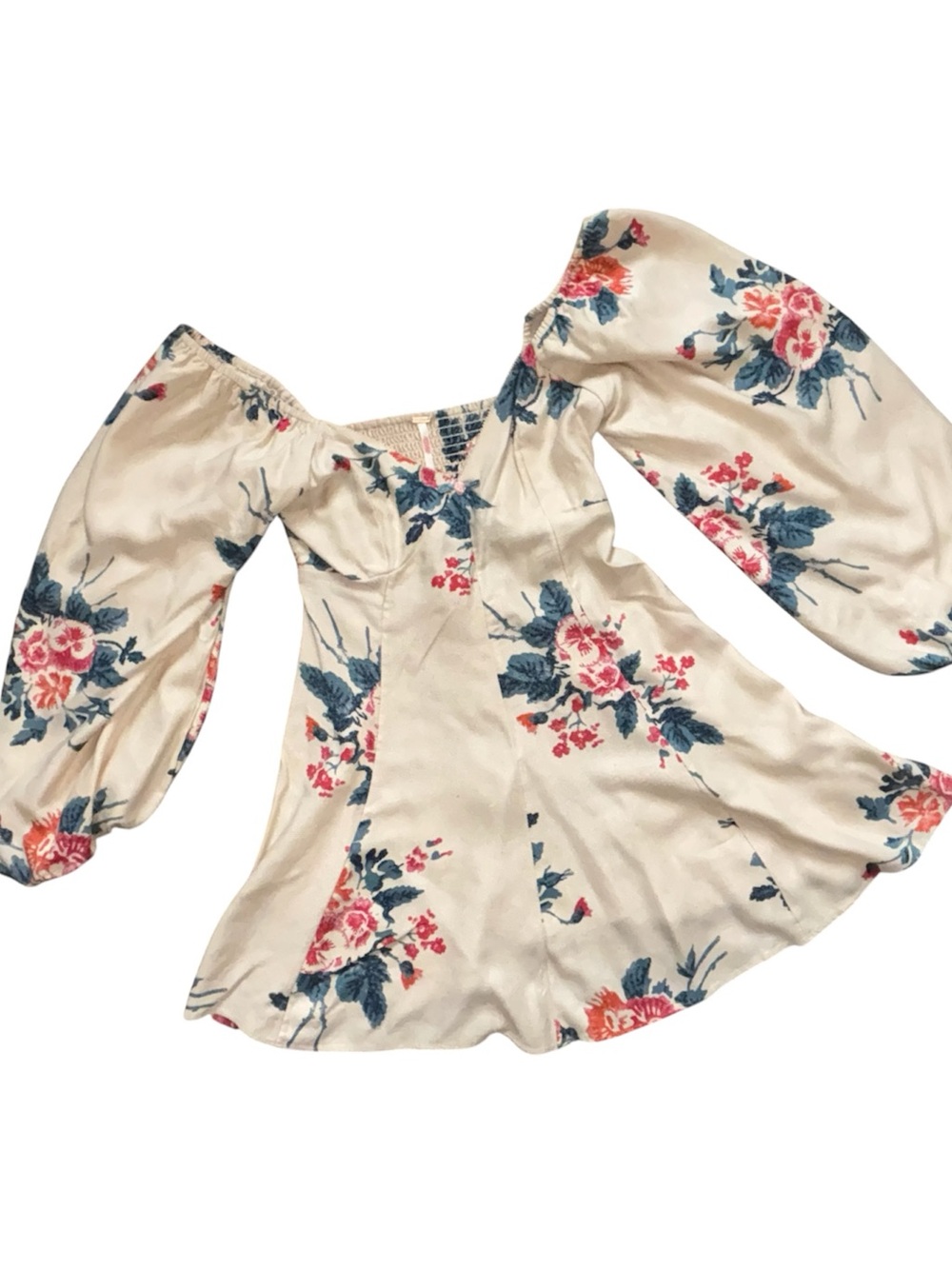 FREE PEOPLE  FRANCESCA  floral print mini dress, fit & flare  mini dress s Sm